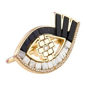 Mawi London Evil Eye Double-Finger Ring - statement ring